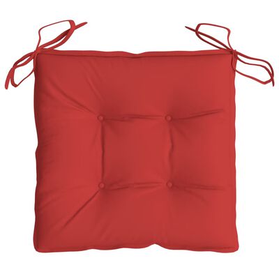 vidaXL dārza krēslu spilveni, 2 gab., sarkani, 50x50x7 cm, audums
