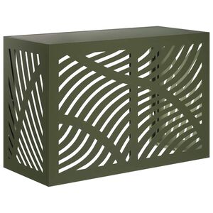vidaXL Gaisa kondicioniera pārsegs Olīvu zaļ&scaron; 90 x 40 x 60 cm Tērauds