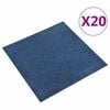vidaXL Paklājs 20 pcs Tum&scaron;i zils 50 x 50 cm 100% polipropilēns