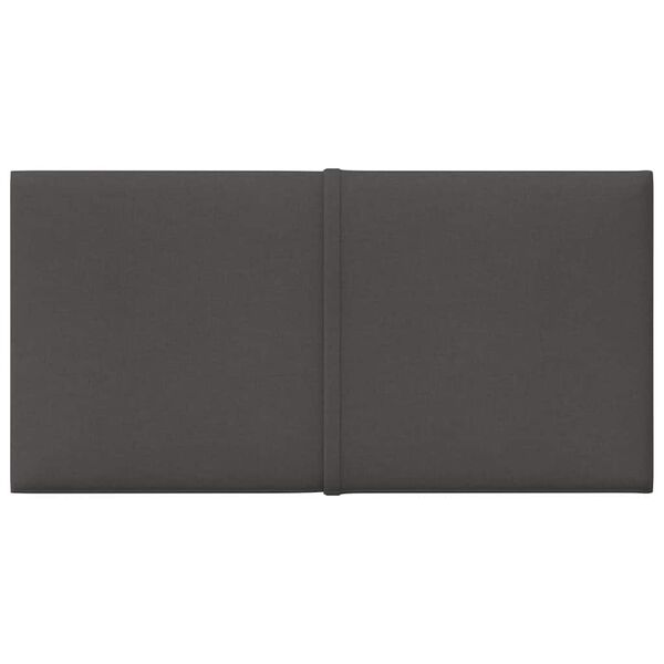 vidaXL sienas paneļi, 12 gab., tumši pelēki, 30x15 cm, audums, 0,54 m²