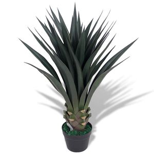 vidaXL mākslīgais augs, juka ar podiņu, 85 cm, zaļa