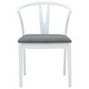 vidaXL Ēdamistabas krēsls 2 pcs Balts un pelēks Ciets gumijas koks
