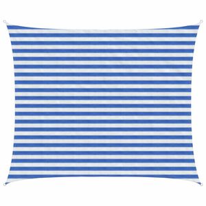 vidaXL Saulessargs 2,5 x 3 m HDPE Taisnstūra Zila un balta