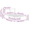 vidaXL Gultas rāmis Gaiši pelēks 135 x 190 cm Ciets priedes koks