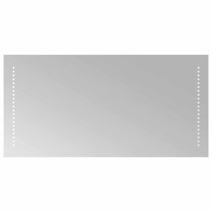 vidaXL LED vannas spogulis Caurspīdīgs 80 x 40 cm rūdīts stikls