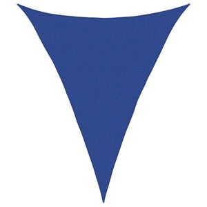 vidaXL saulessarga bura, 160 g/m&sup2;, trīsstūrveida, zila, 5x6x6 m, HDPE