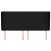 vidaXL galvgalis ar malām, 183x23x118/128 cm, melns audums