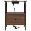 vidaXL Nakts skapītis ar atvilktni Brūns ozols 41,5 x 40,5 x 55 cm