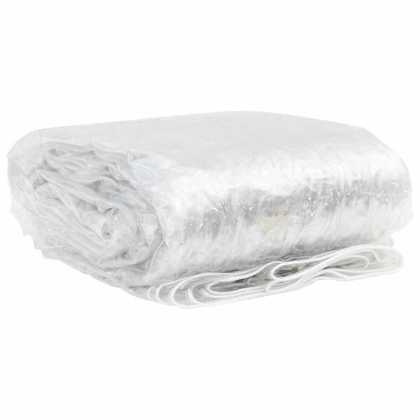 vidaXL Caurspīdīgs brezents ar cilpām 1x4 m PVC