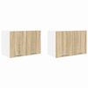 vidaXL Piekarams skapītis 2 pcs Sonoma ozols un balts 60 x 31 x 40 cm