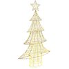 vidaXL Ziemassvētku eglīte 160 LED Silti balta 151 cm PET