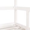 vidaXL bērnu gultas rāmis, priedes masīvkoks, 70x140 cm, balts