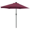 vidaXL Dārza parasols Bordo sarkans 294 x 150 x 224 cm
