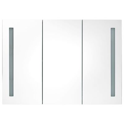 vidaXL vannasistabas skapītis ar spoguli un LED, 89x14x62 cm, balts