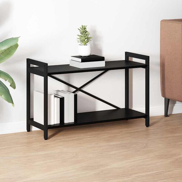 vidaXL Grāmatu plaukts Melns ozolkoks 40 x 30 x 85 cm