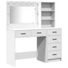 vidaXL Dressing galds 2 pcs Balts 78.5 x 41 x 135 cm Inženierijas koks