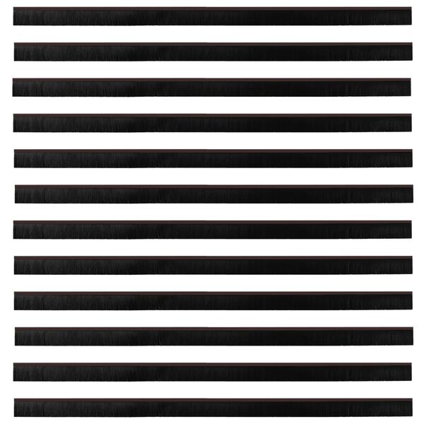 vidaXL Pa&scaron;līpojo&scaron;as durvju birstes 12 pcs Brūna 100 cm