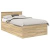 vidaXL Gultas rāmis Sonoma ozols 120 x 200 cm Inženierijas koks