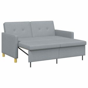 vidaXL Izvelkamais dīvāngulta Gai&scaron;i pelēka 154 x 94,5 x 80,5 cm