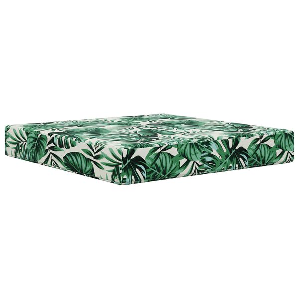 vidaXL Āra dīvāna spilvens 2 pcs Lapu raksts Poliesters