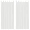 vidaXL Voile aizkari ar cilpām 2 gab Balts 140x225 cm