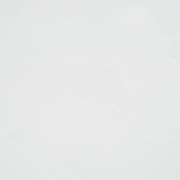 vidaXL dārza galds, balts, 220x90x72cm, plastmasa, rotangpalmas raksts