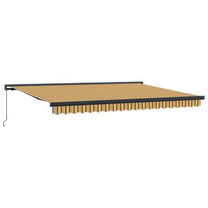 vidaXL Nolokāms markīze Dzeltena un pelēka 400 &times; 300 cm