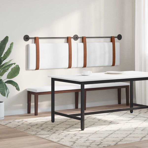 vidaXL Karājo&scaron;s galvgalis Vienkrāsains Balts 170 x 55 x 5 cm Antīks PU