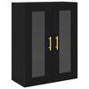 vidaXL Sienas skapis Melns ozolkoks 69,5 x 34 x 90 cm
