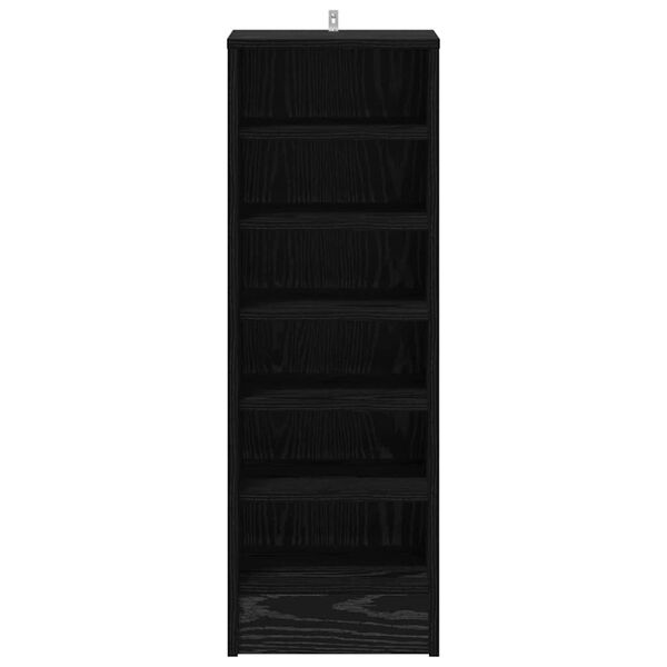 vidaXL Apavu skapis Melns ozolkoks 32 x 35 x 90 cm Inženierijas koks