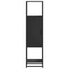 vidaXL augstais skapītis melns 35,5x35x139 cm inženierijas koks metāls