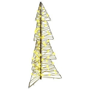 vidaXL Ziemassvētku eglīte su 100 LED Silti balts 120 cm Rotangpalma