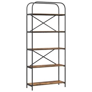 vidaXL Grāmatu plaukts Dūmaka ozols 80 x 30 x 183 cm Inženierijas koks