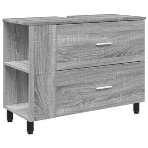 vidaXL Vannas istabas mēbele Pelēks Sonoma 80 x 35 x 60 cm