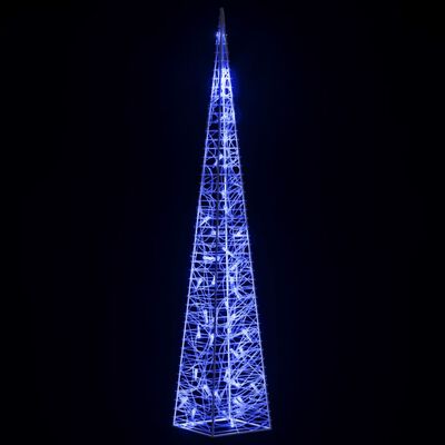 vidaXL LED lampiņu dekorācija, akrils, konusveida, 90 cm, zila