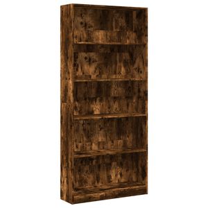 vidaXL grāmatu plaukts, ozola krāsa, 80x24x176 cm, inženierijas koks
