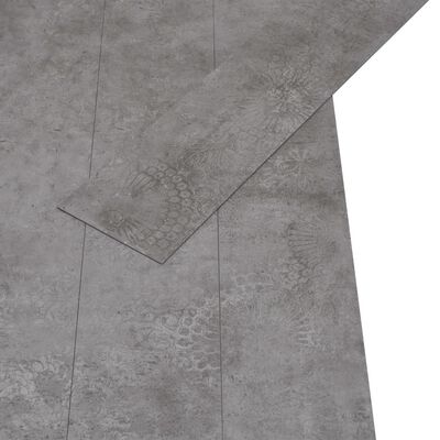 vidaXL grīdas dēļi, pašlīmējoši, 5,21 m², 2 mm, betona pelēki, PVC
