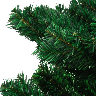 vidaXL mākslīgā Ziemassvētku egle podā, spirālveida, zaļa, 150 cm, PVC