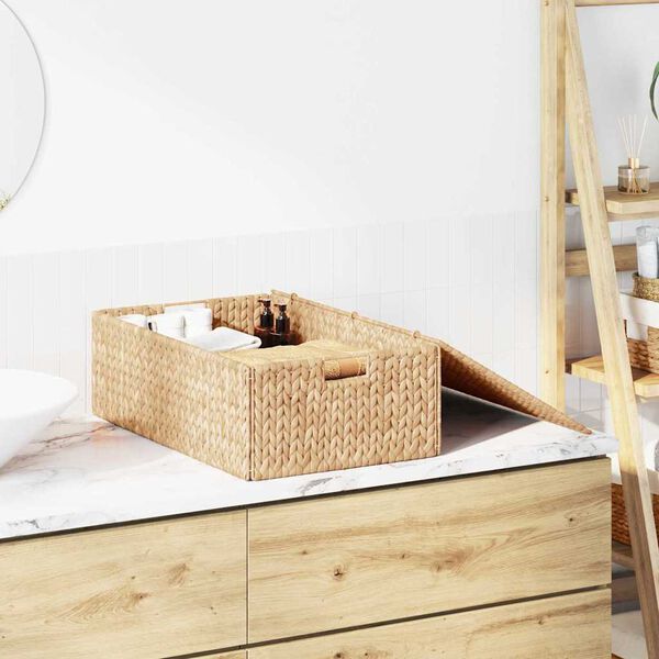 vidaXL Uzglabā&scaron;anas kaste Brūna 60 x 38 x 20 cm Ūdens hiacintes