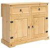vidaXL Virtuves ratiņ&scaron; ar durvīm 2 pcs Medus vasks 112 x 70 x 91,5 cm