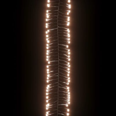 vidaXL LED lampiņu virtene ar 3000 LED, silti balta, 23 m, PVC