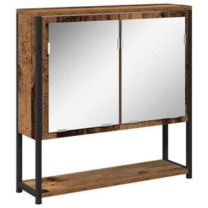 vidaXL Spoguļu skapis Vecs koks 60 x 16 x 60 cm Inženierijas koks