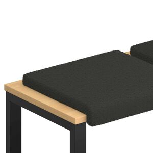 vidaXL Solspilvens 4 gab. &Scaron;erpa Audums Tum&scaron;i pelēka Dziļums 35 cm
