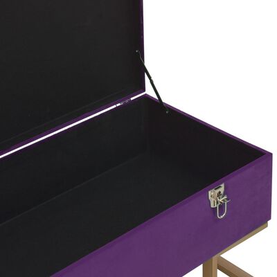 vidaXL sols ar kasti, 105 cm, violets samts