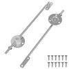 vidaXL Vāka atbalsta eņģe 2 pcs Sudraba 194 x 36 x 18 mm Dzelzs