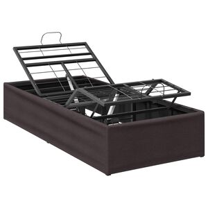 vidaXL Elektriskā regulējamā gultas rāmis Brūna 200 x 80 x 33,5 cm