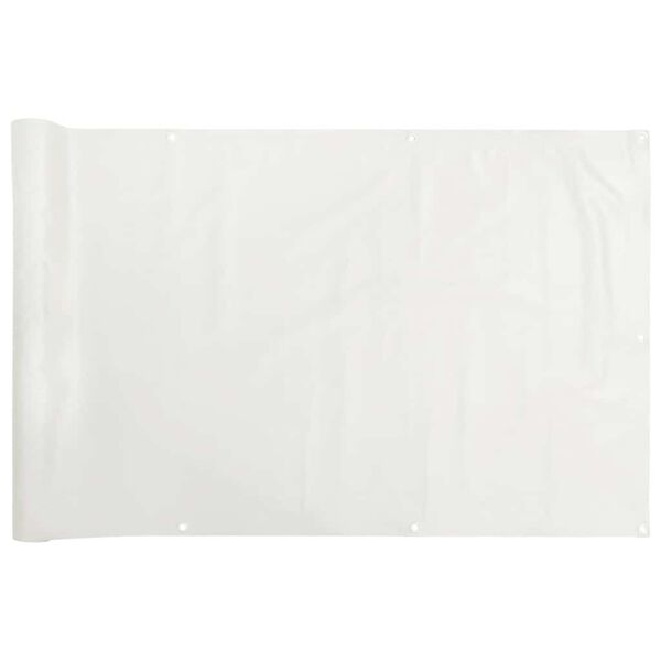 vidaXL balkona aizslietnis, PVC, 500x120 cm, balts