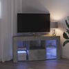 vidaXL Stūra LED TV skapītis Betona pelēks 100 x 40 x 50 cm