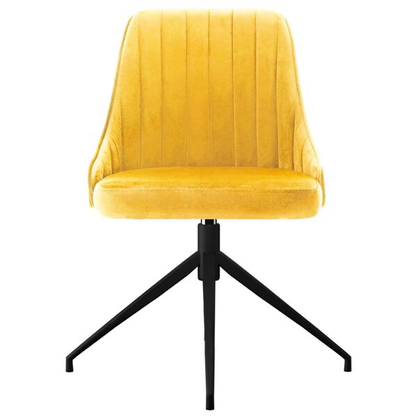 vidaXL virtuves krēsli, 2 gab., dzeltens samts