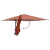 vidaXL Dārza parasols Sarkanbrūns 248,5 x 247,5 x 160 cm